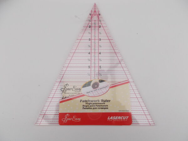 SEW EASY TRIANGLE PATCHWORK RULER - 8.5" X 7" ISOSCELESE