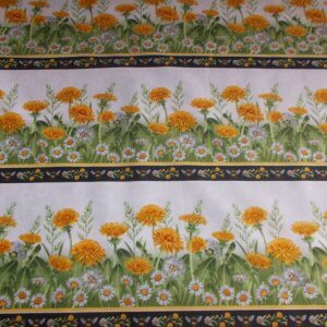 BORDER FABRIC - FLOWER DAISY X 1 METRE