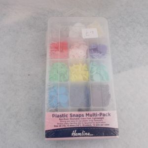 HEMLINE PLASTIC SNAPS MULTI PACK