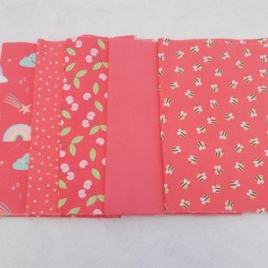 RAINBOWS- 5 X 8" WIDTHS OF FABRIC - SALMON - CLEARANCE