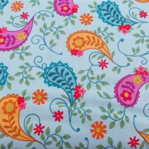 WHIMSY BY KIM SCHAEFER - 2 - (PALE TURQUOISE BACKGROUND)  0.5 metre